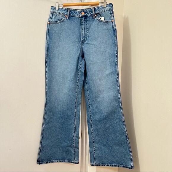 WRANGLER LIGHT WASH BONNIE LOOSE FLARE WIDE JEANS 28 x - Picture 5 of 10